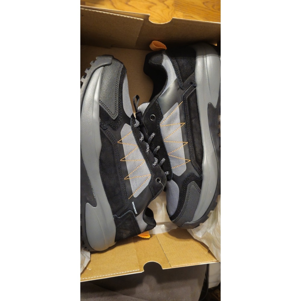 New OZARK TRAIL Mens Leather Waterproof Comfort Low Hiking Shoes Black Size 11.5